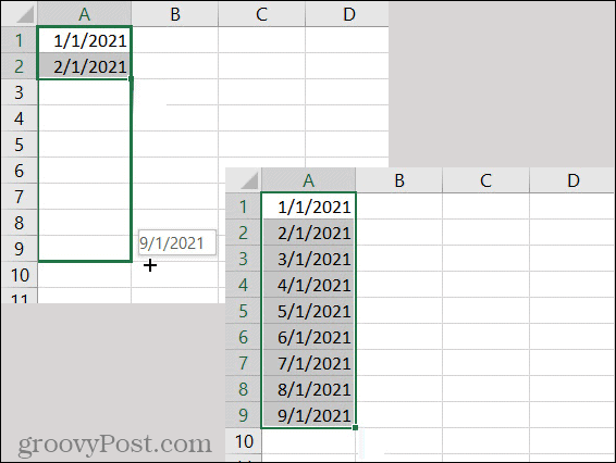 Excel automatisch aanvullen datumpatroon