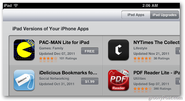 iPad-versies van iPhone-apps