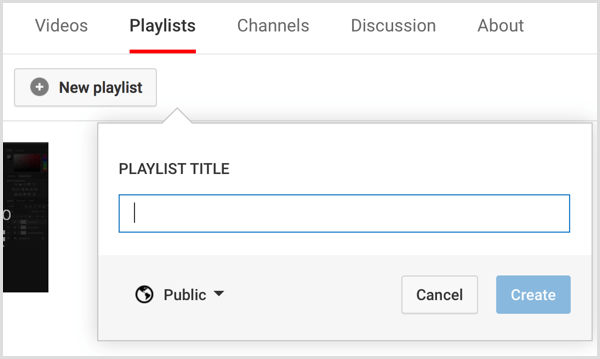 YouTube-kanaal maakt afspeellijst