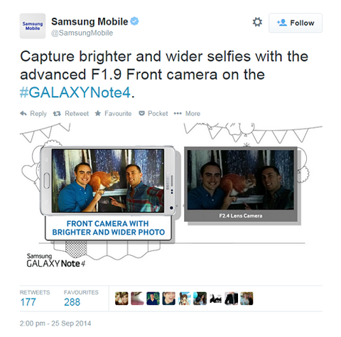 Samsung tweet