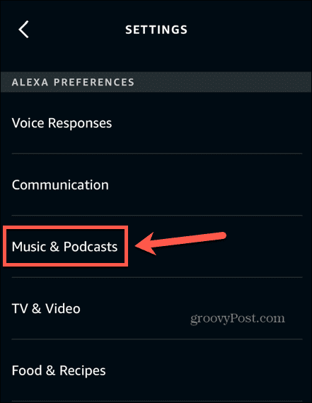 Alexa-muziek en podcasts