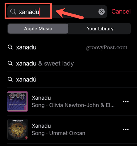 Apple Music-zoekopdracht