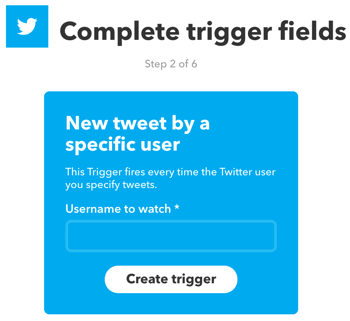 Stel een IFTTT-applet in die wordt geactiveerd door een nieuwe tweet van een specifieke Twitter-gebruiker.