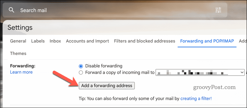 Voeg een Gmail-doorstuuradres toe
