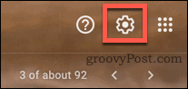 Instellingenpictogram in Gmail