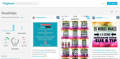 Gebruik Tagboard om je unieke hashtags op Instagram te claimen en te controleren. 