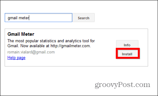 Gmail Meter-installatiescript