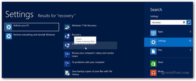 Hoe maak je een Windows 8 Recovery Flash Drive