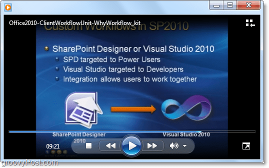 ClientWorkFlow-instructievideo over de ontwikkeling van Microsoft Office / Sharepoint 2010