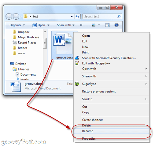extract docx in win7
