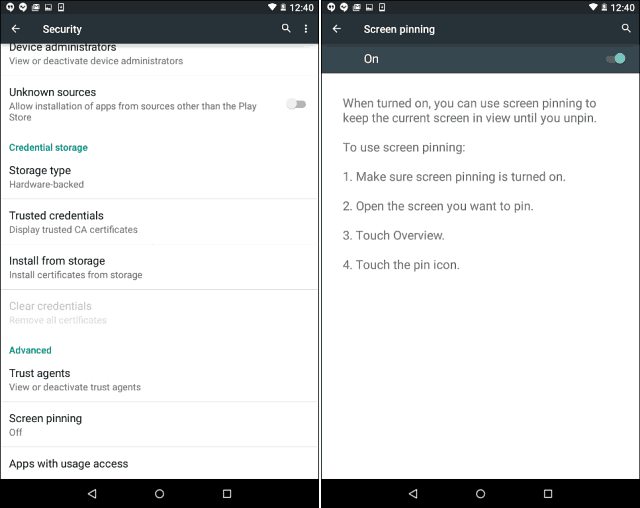 Vergrendel Android 5.0 Lollipop tot slechts één app met scherm vastzetten