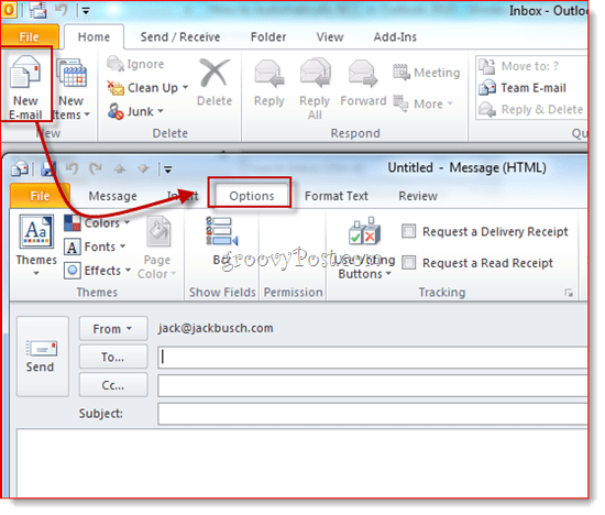 Onthul BCC in Outlook 2010