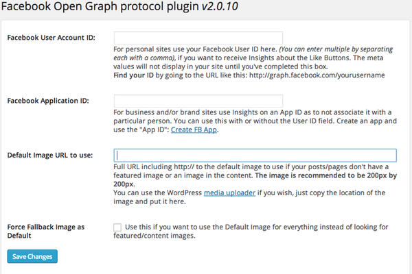De WP Facebook Open Graph Protocol-plug-in voegt de juiste tags en waarden toe aan uw blog om de deelbaarheid te vergroten.