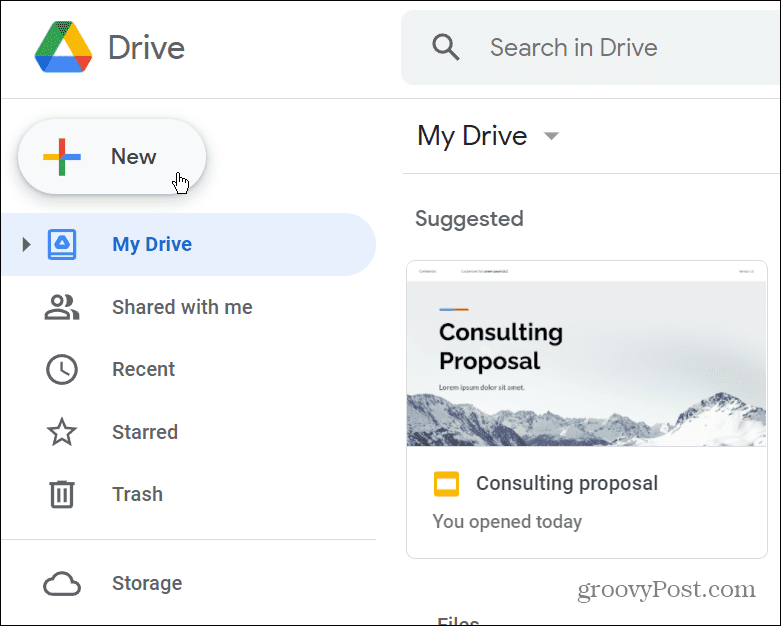 Google Drive Nieuw