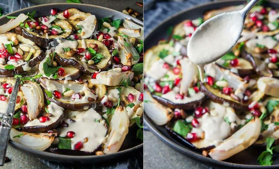 Wat kan ik koken met aubergine? Recept voor auberginesalade met tahini! Vingerprikkelende aubergineschotel