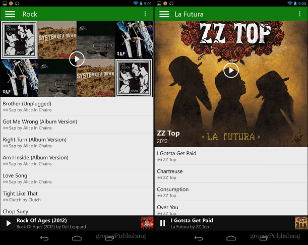 Xbox Music op Android