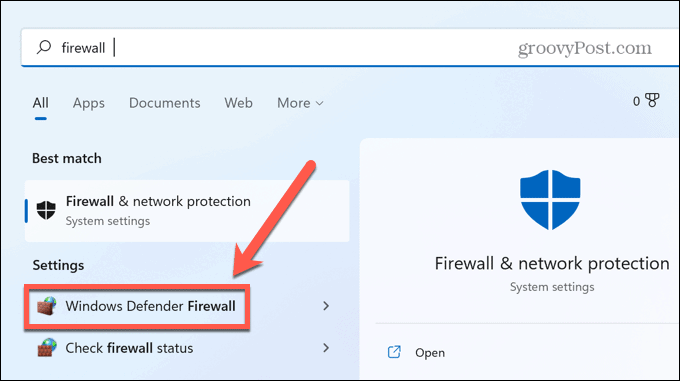 Windows 11 Defender Firewall