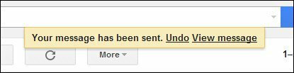 Gmail ongedaan maken pop-up verzenden
