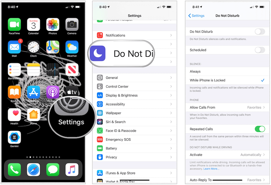 iPhone Do Not Disturb-tool