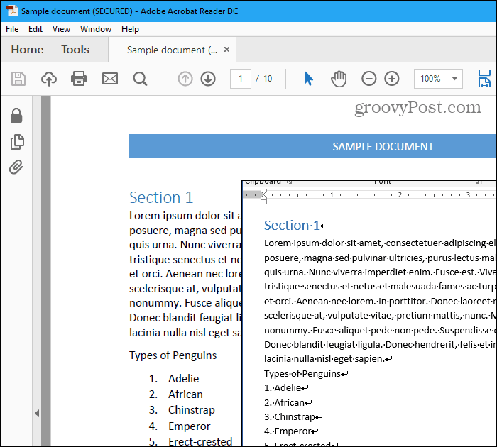 PDF-bestand en Word-bestand