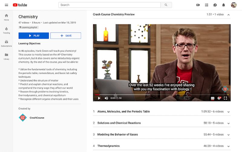 YouTube introduceert leerafspeellijsten om een ​​speciale leeromgeving te bieden voor mensen die naar YouTube komen om te leren.