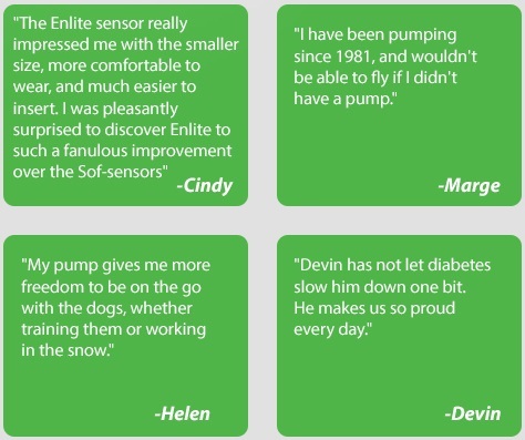 bijgewerkte medtronic-uittreksels van gebruikersverhalen over diabetes