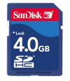 Sandisk 4GB geheugen SDHC