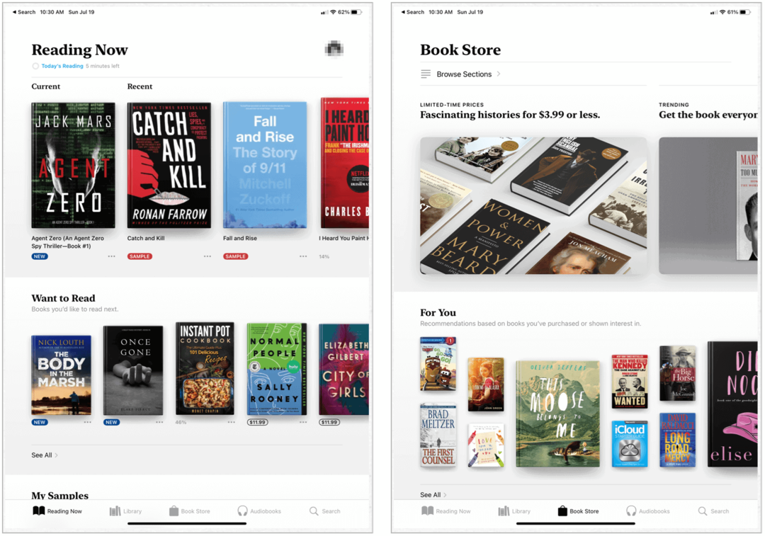 Apple Books op iPad