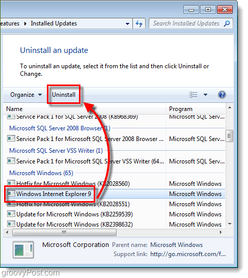 Instructies voor het verwijderen van Internet Explorer 9 Beta