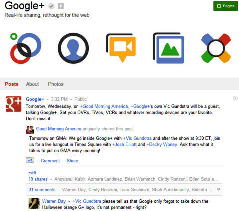 Google+ pagina's - Google+