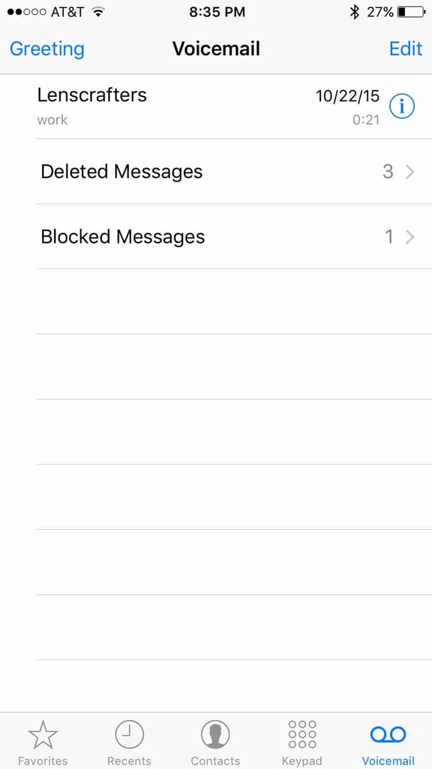 iphone blokkeerde voicemailberichten