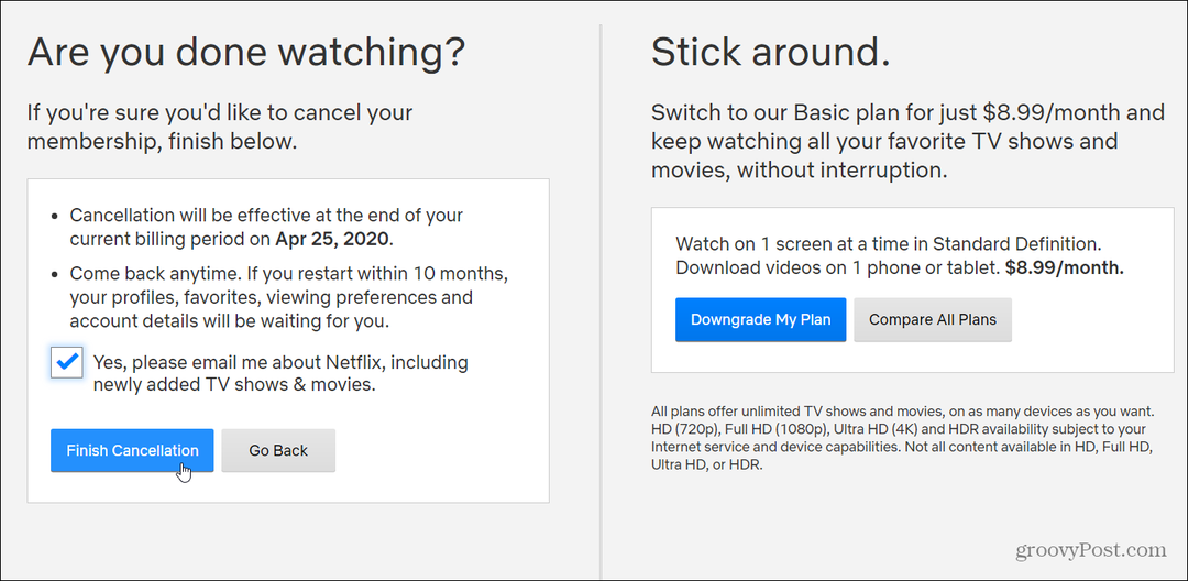 Hoe u uw abonnement op Netflix kunt annuleren