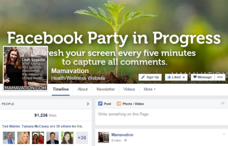 mamavation facebook party omslagafbeelding