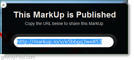 markup.io gepubliceerde url