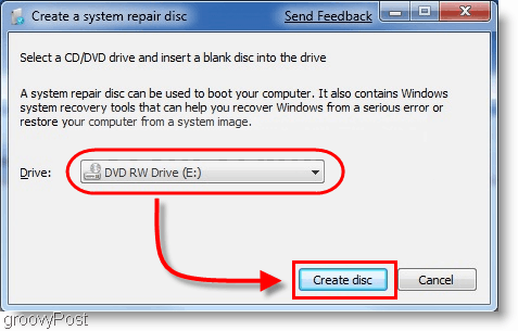Windows 7: Maak een systeemherstelschijf