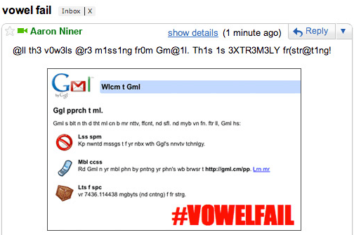 Gmail 2010 april dwazen klinkerstoring