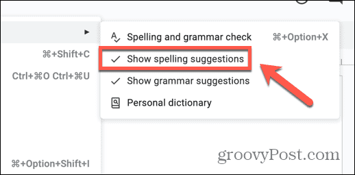 Google Documenten tonen spellingsuggesties