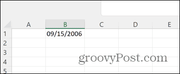 Excel geconverteerde datum