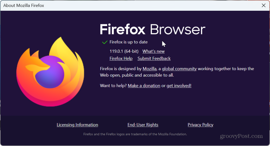 over de Mozilla Firefox-browser