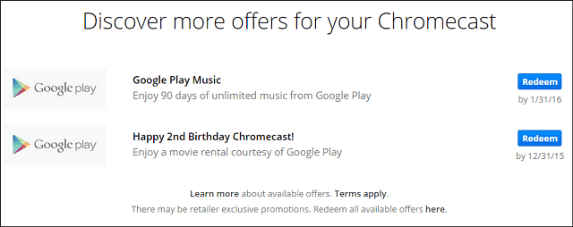 Eigenaren van Google Chromecast krijgen een gratis filmverhuur voor hun tweede verjaardag