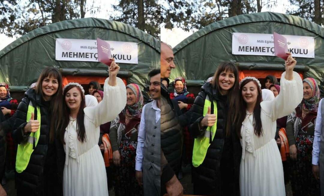 Emotioneel delen van Aslı Tandoğan! Een overlevende van de aardbeving werd getuige van het huwelijk van een stel