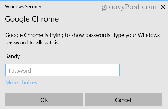 Voer uw Windows-wachtwoord in