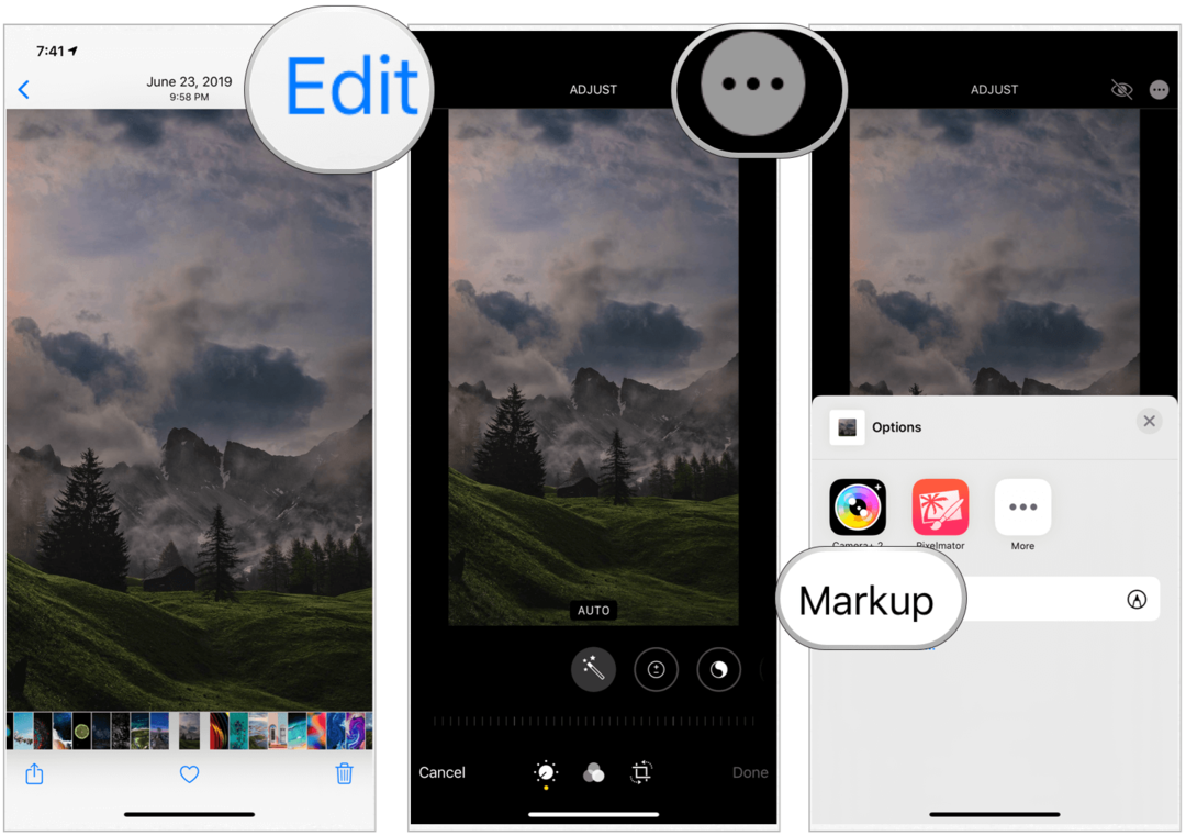 Foto-app Markup