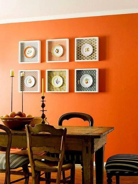 Gebruik van oranje kleur in huisdecoratie 