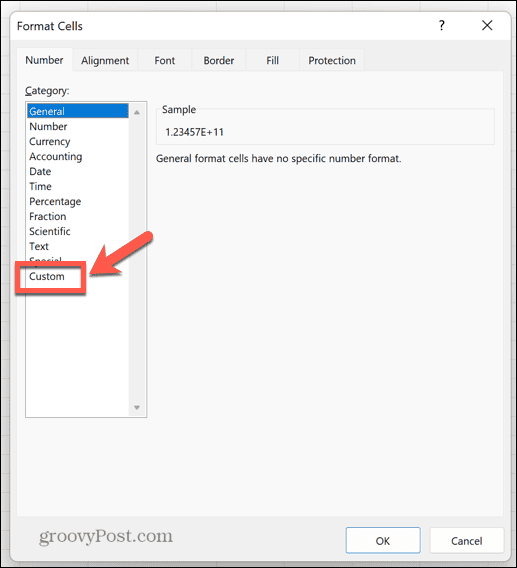 Excel aangepast formaat