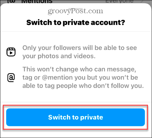 Maak je Instagram-account privé