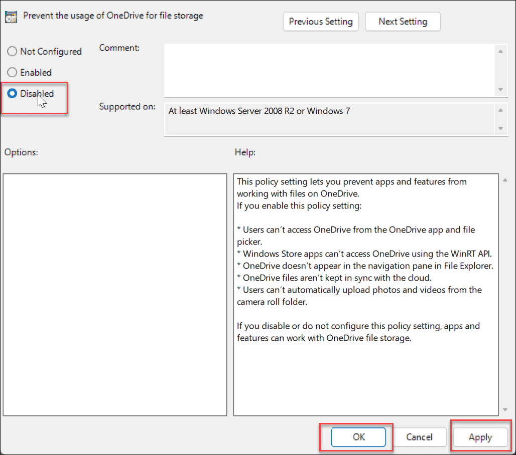 Schakel OneDrive uit op Windows 11
