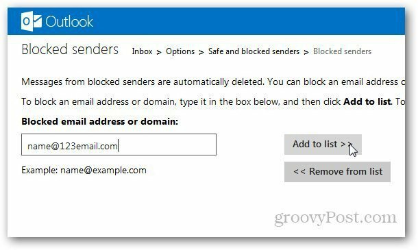 Outlook.com: voeg e-mailadressen toe aan de geblokkeerde lijst