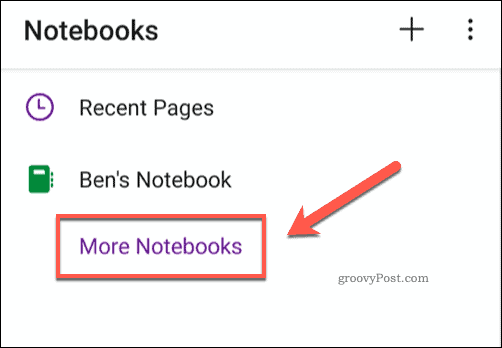 OneNote-app meer notitieboekjespictogram