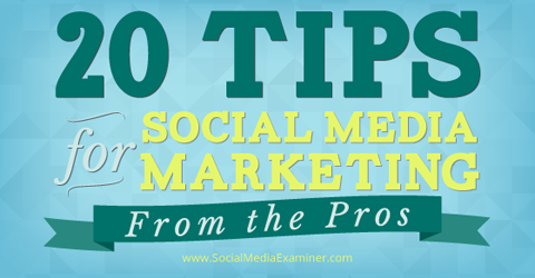 20 tips voor sociale media